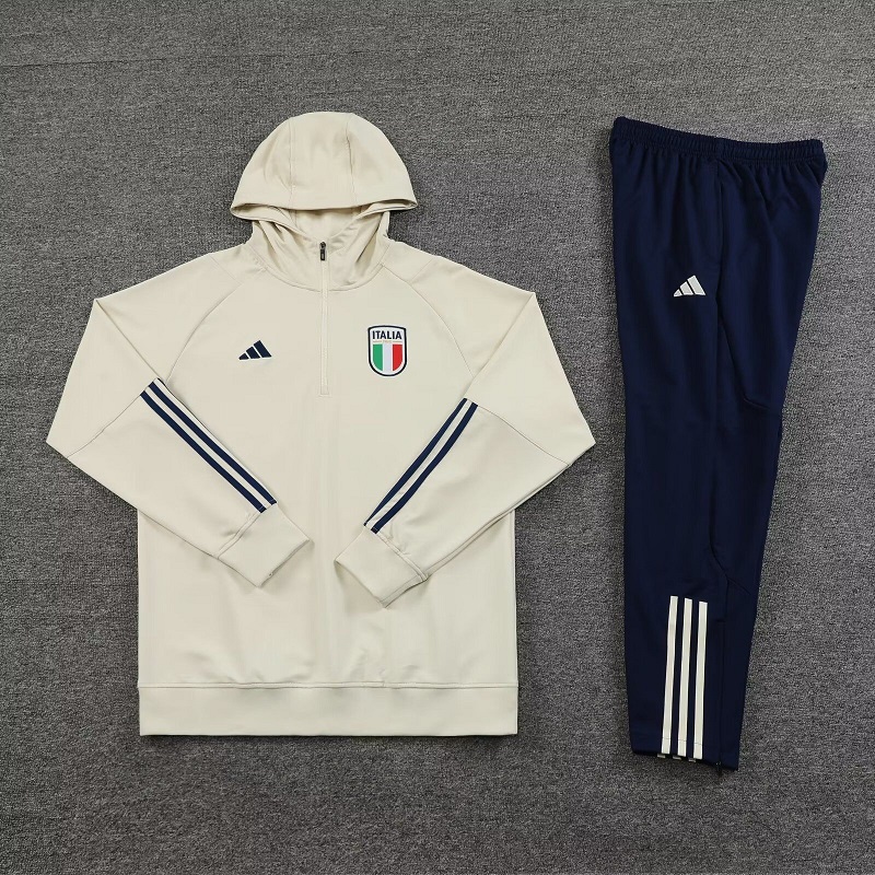 AAA Quality Italy 23/24 Hoodie Tracksuit - Light Yellow